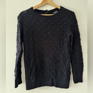 APC 100% merino wool scalloped knit sweater